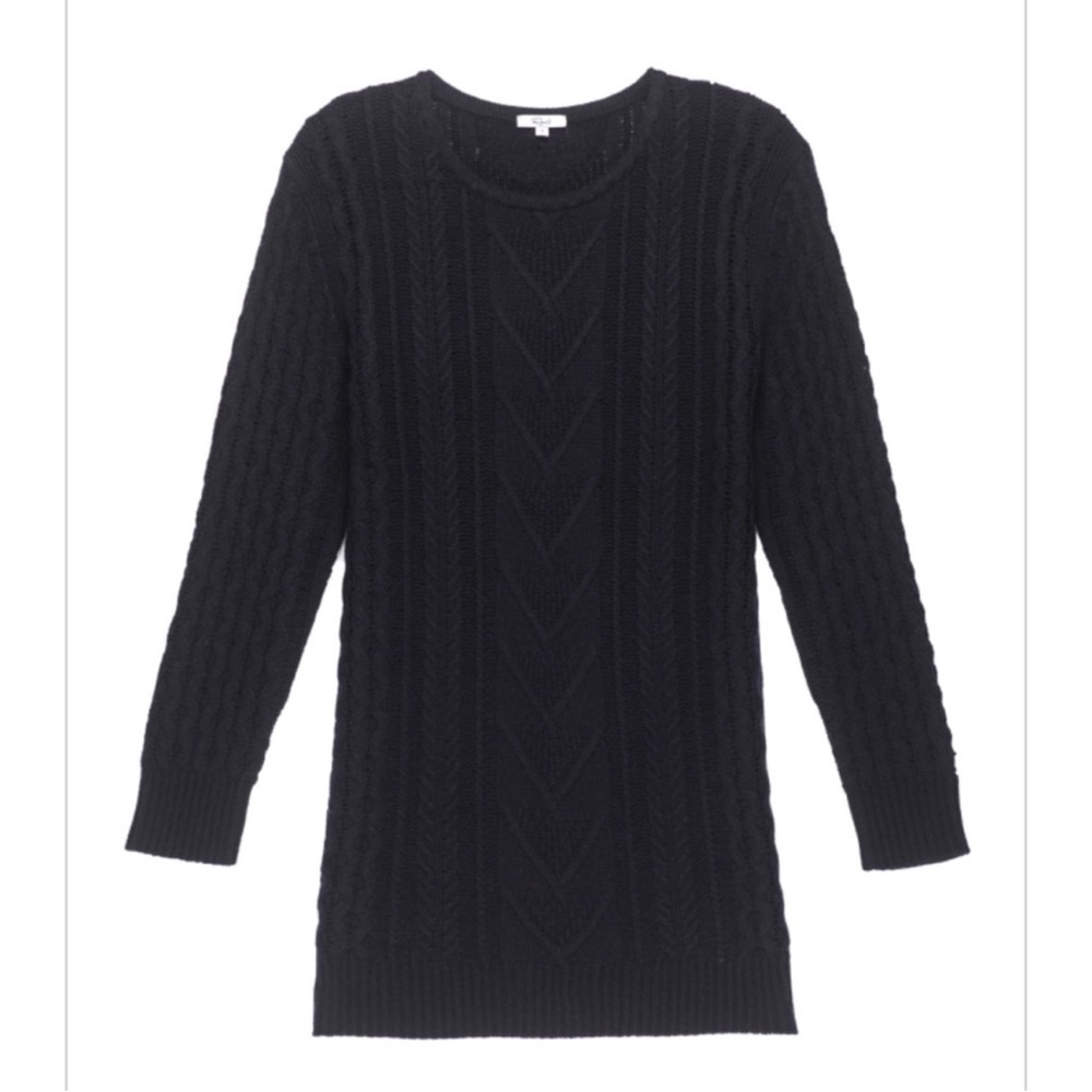 NWT Rails Jesse Wool & Cashmere Cable Knit Sweater Dress in Midnight Size Large - Picture 3 of 11